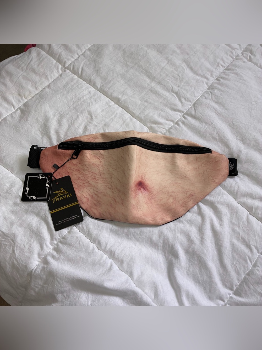 New RAYKI Realistic Skin Fanny Pack Bum Bag Novelty Gag Gift